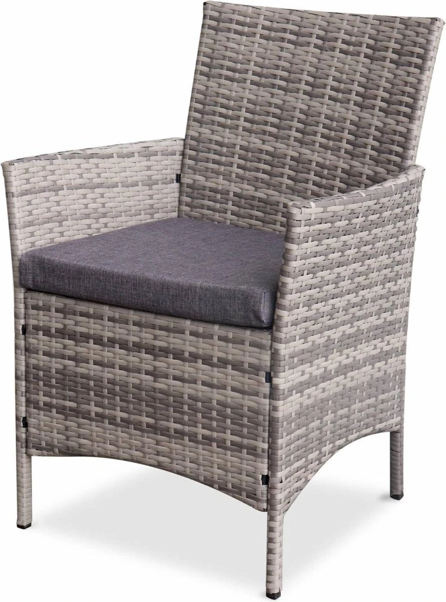 Alice's Garden Loungeset Moltès - 4 Plaatsen - Wicker - Kleine Set - Tinten Grijs/grijs 4 Alice's Garden Loungeset Moltès - 4 Plaatsen - Wicker - Kleine Set - Tinten Grijs/grijs - Image 4