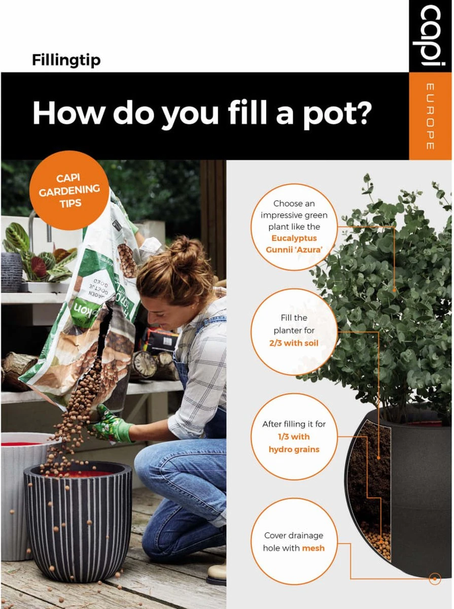 Capi Europe - Bloempot Bol Smooth NL - 43x41 - Zwart - Voor Binnen En Buiten - KBL933 13 Capi Europe - Bloempot Bol Smooth NL - 43x41 - Zwart - Voor Binnen En Buiten - KBL933 - Image 13