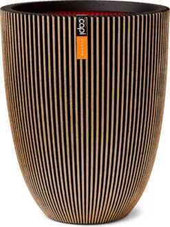 Capi Europe - Vaas Elegant Laag Groove NL - 34x46 - Goud - Voor Binnen En Buiten - KGVGB782