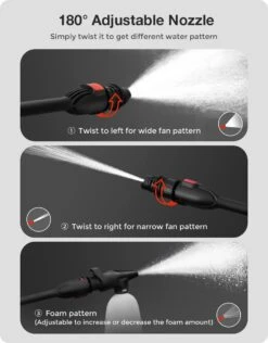 Merkloos Home Hogedrukreiniger - 2100W - 165 Bar - Met Verstelbare Nozzles Slanghaspel 5m Netsnoer 10m Slang - Voor Reiniging Huis Auto Tuin -Tuinartikelen Winkel 939x1200 4