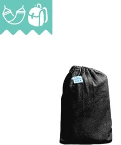 Dubbele Hangmat Zwart Met Spreidstok - 1 Of 2 Persoons - Lig Oppervlak 190x150cm - Lengte 260cm -Tuinartikelen Winkel 997x1200